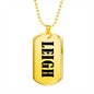 Leigh v01 - 18k Gold Finished Luxury Dog Tag Necklace