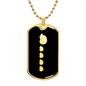 Mama Hedgehog With 4 Hoglets v2 - 18k Gold Finished Luxury Dog Tag Necklace