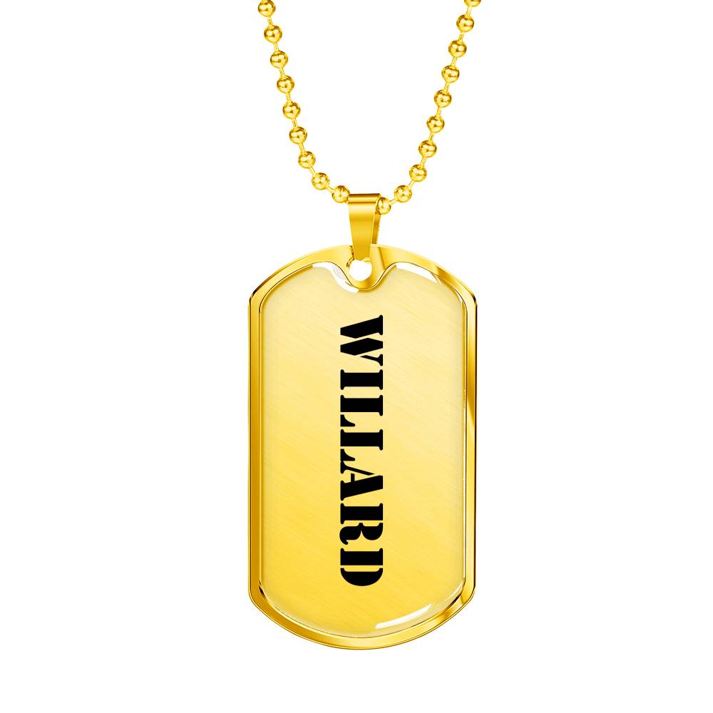 Willard - 18k Gold Finished Luxury Dog Tag Necklace