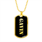 Gavin v2 - 18k Gold Finished Luxury Dog Tag Necklace