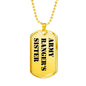 Army Ranger's Sister - 18k Gold Finished Luxury Dog Tag Necklace