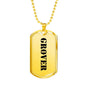 Grover - 18k Gold Finished Luxury Dog Tag Necklace