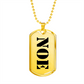 Noe - 18k Gold Finished Luxury Dog Tag Necklace