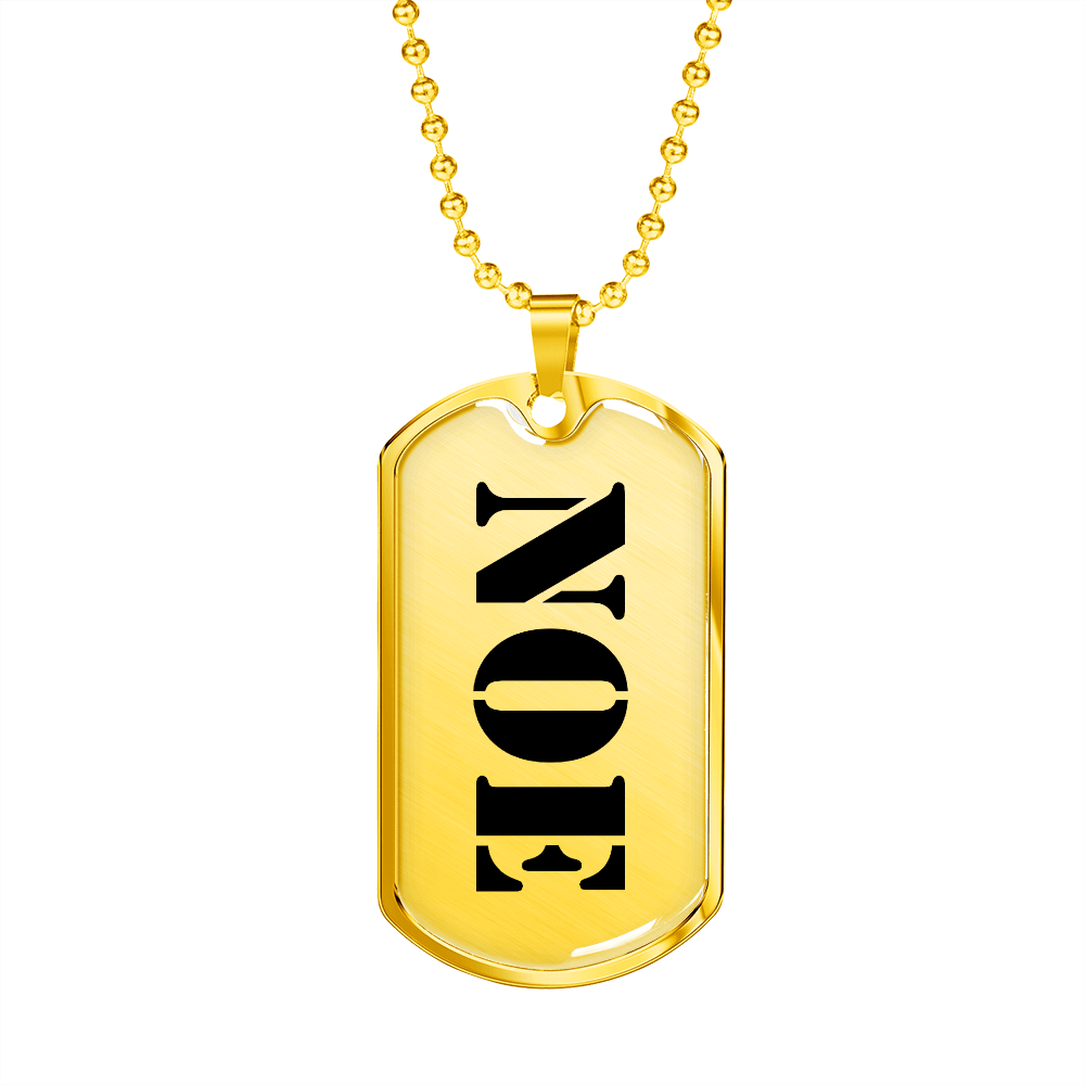 Noe - 18k Gold Finished Luxury Dog Tag Necklace