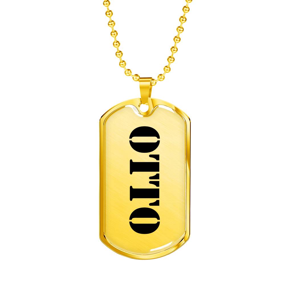 Otto - 18k Gold Finished Luxury Dog Tag Necklace
