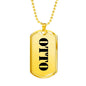 Otto - 18k Gold Finished Luxury Dog Tag Necklace