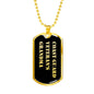 Coast Guard Veteran's Grandma v2 - 18k Gold Finished Luxury Dog Tag Necklace