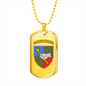 Ground Forces Command (Ukraine) - 18k Gold Finished Luxury Dog Tag Necklace