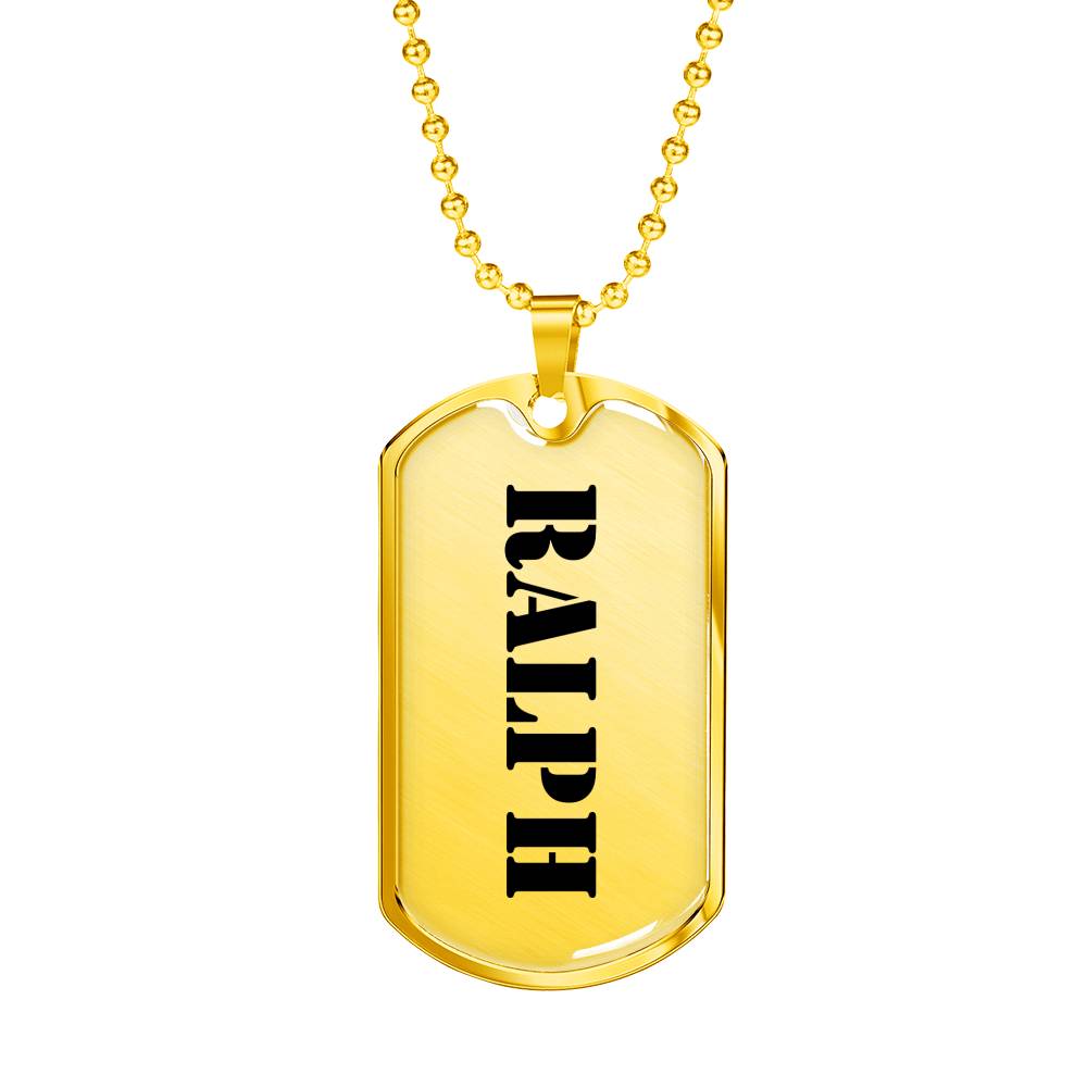 Ralph - 18k Gold Finished Luxury Dog Tag Necklace