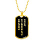 Coast Guardsman's Grandpa v2 - 18k Gold Finished Luxury Dog Tag Necklace