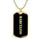 Marcelino v2 - 18k Gold Finished Luxury Dog Tag Necklace