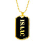 Isaac v2 - 18k Gold Finished Luxury Dog Tag Necklace