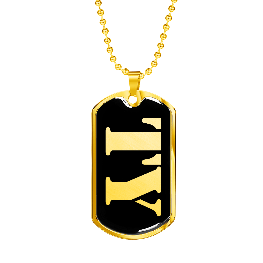 Ty v2 - 18k Gold Finished Luxury Dog Tag Necklace
