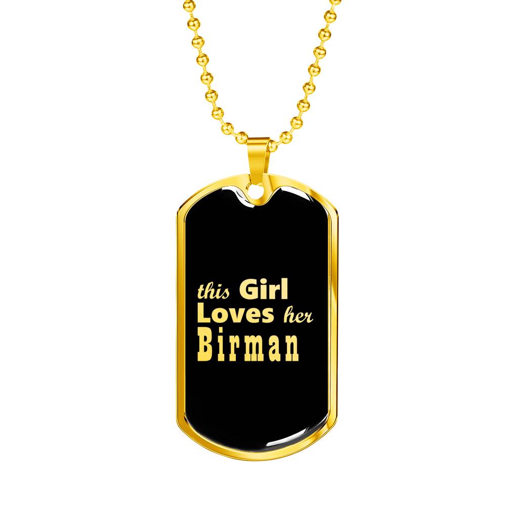 Birman v2 - 18k Gold Finished Luxury Dog Tag Necklace