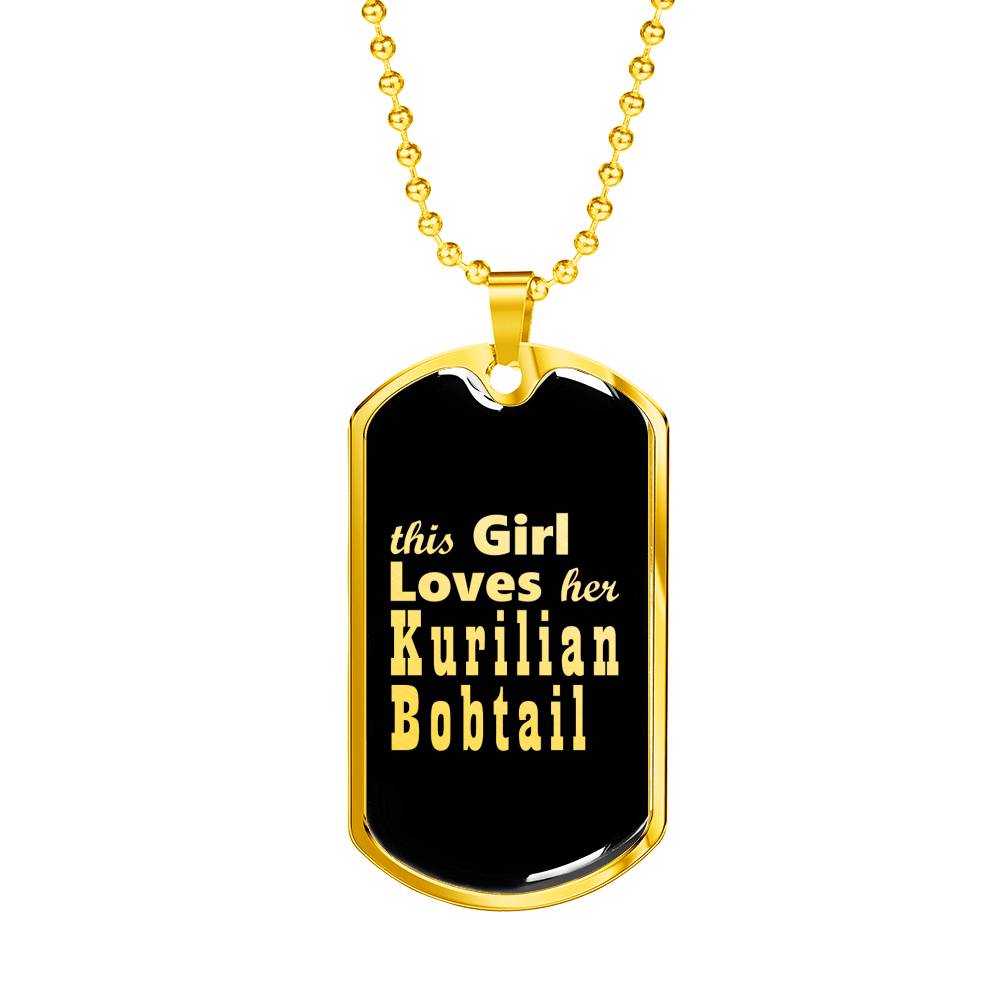 Kurilian Bobtail v2 - 18k Gold Finished Luxury Dog Tag Necklace