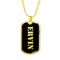 Ervin v2 - 18k Gold Finished Luxury Dog Tag Necklace
