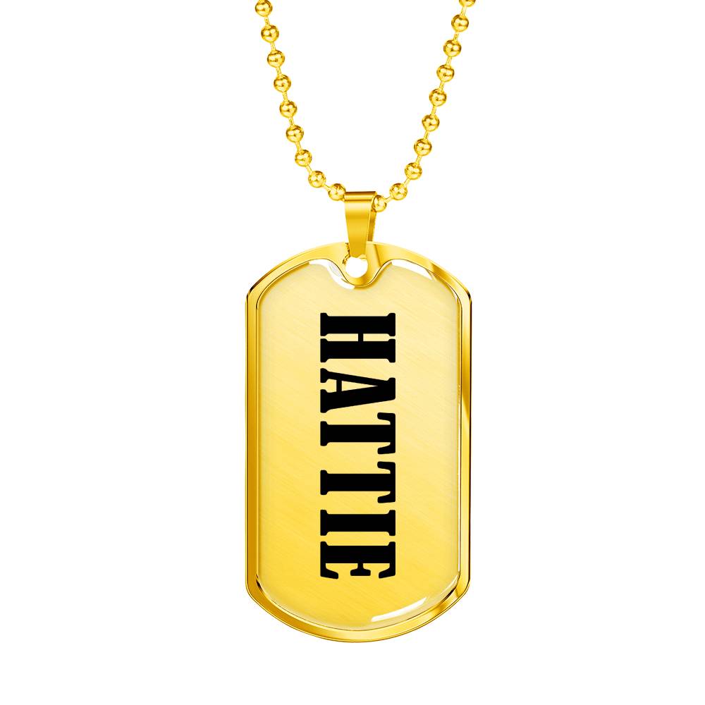 Hattie v01 - 18k Gold Finished Luxury Dog Tag Necklace