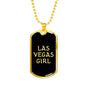 Las Vegas Girl v2 - 18k Gold Finished Luxury Dog Tag Necklace