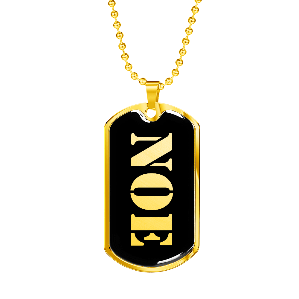Noe v2 - 18k Gold Finished Luxury Dog Tag Necklace