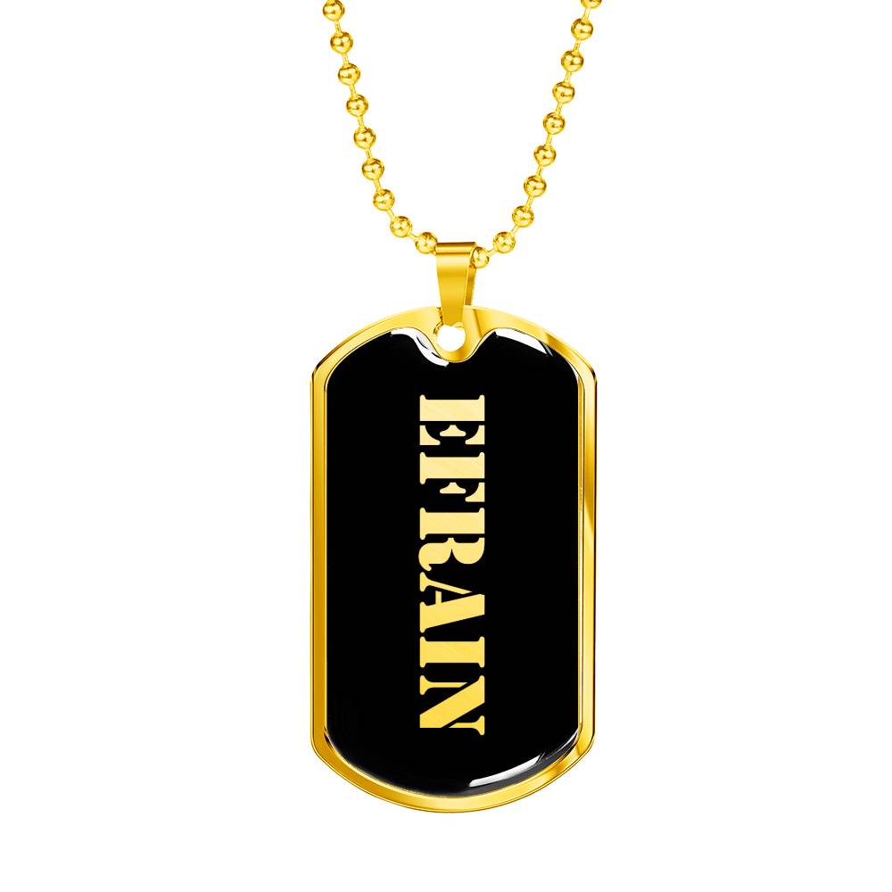 Efrain v2 - 18k Gold Finished Luxury Dog Tag Necklace