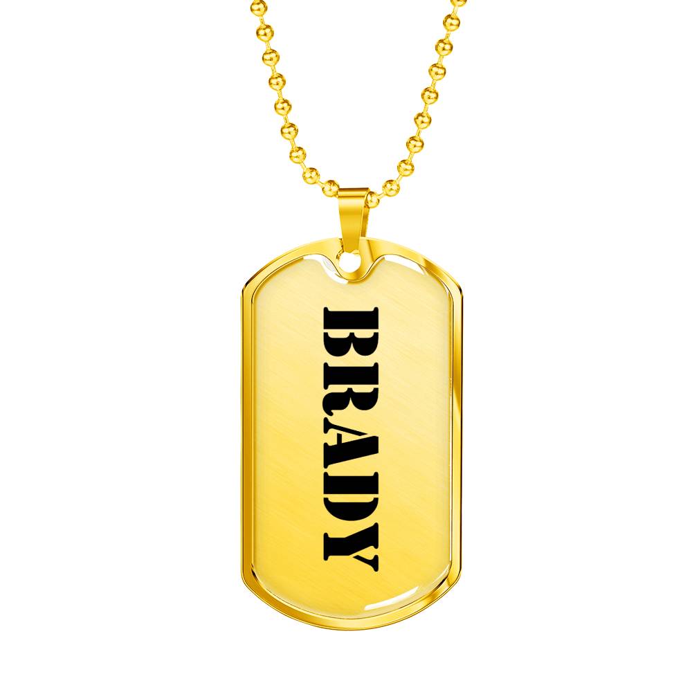 Brady - 18k Gold Finished Luxury Dog Tag Necklace