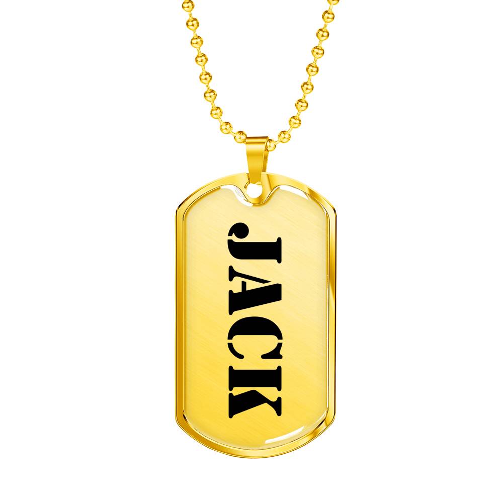 Jack - 18k Gold Finished Luxury Dog Tag Necklace