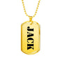 Jack - 18k Gold Finished Luxury Dog Tag Necklace