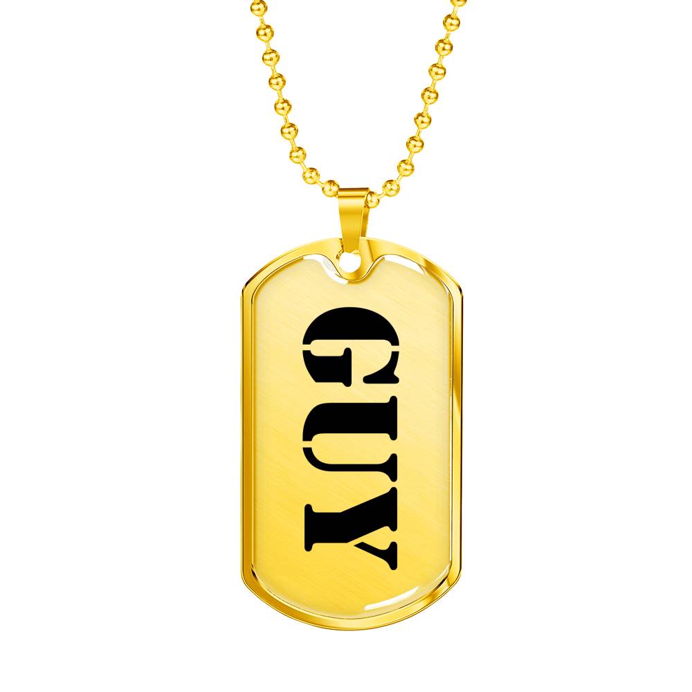 Guy - 18k Gold Finished Luxury Dog Tag Necklace