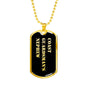 Coast Guardsman's Nephew v2 - 18k Gold Finished Luxury Dog Tag Necklace