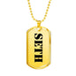 Seth - 18k Gold Finished Luxury Dog Tag Necklace