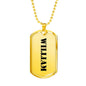 William - 18k Gold Finished Luxury Dog Tag Necklace