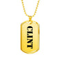 Clint - 18k Gold Finished Luxury Dog Tag Necklace