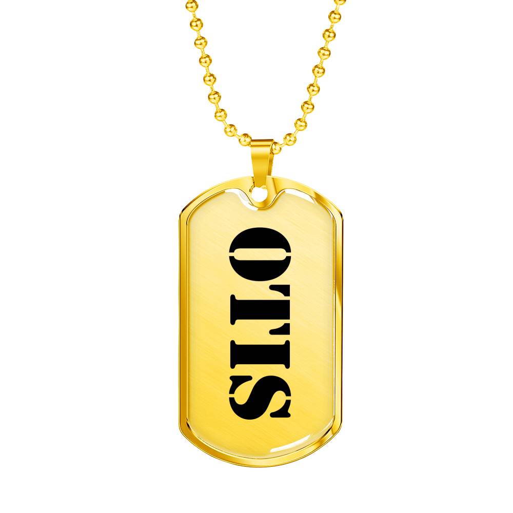 Otis - 18k Gold Finished Luxury Dog Tag Necklace