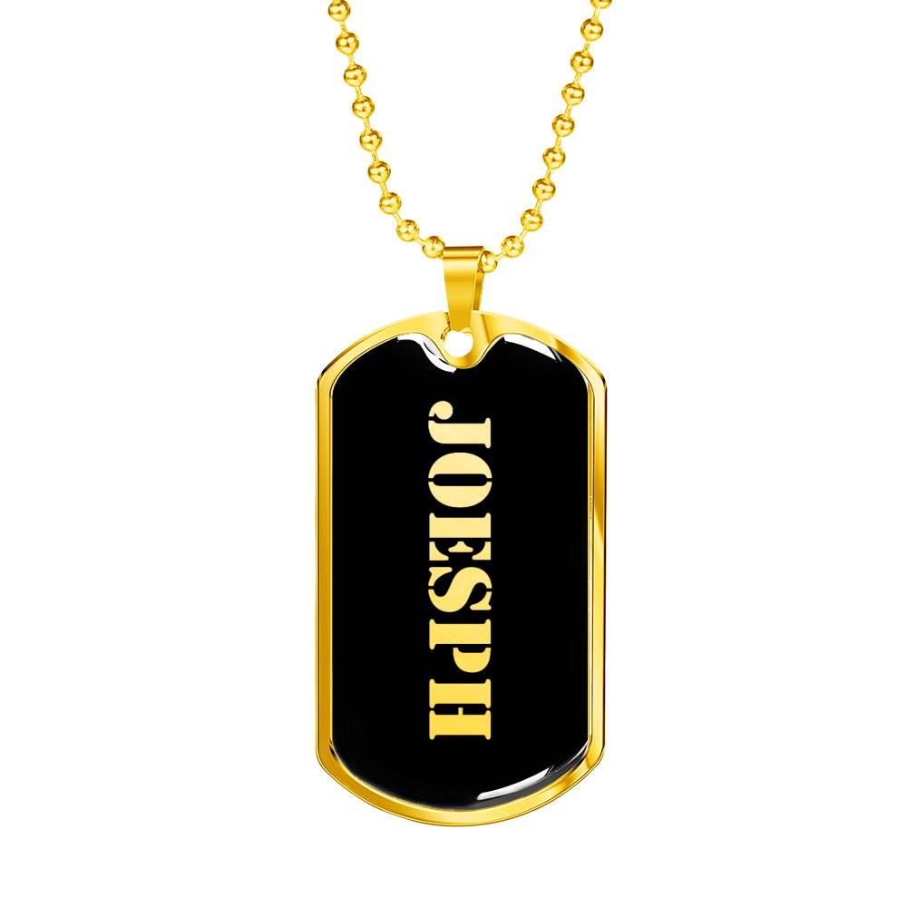 Joesph v2 - 18k Gold Finished Luxury Dog Tag Necklace