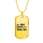 Shiba Inu - 18k Gold Finished Luxury Dog Tag Necklace