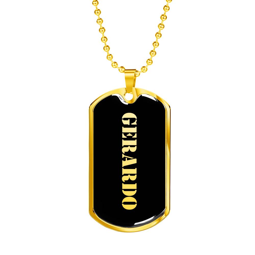Gerardo v2 - 18k Gold Finished Luxury Dog Tag Necklace