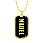 Mabel v02 - 18k Gold Finished Luxury Dog Tag Necklace