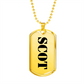 Scot - 18k Gold Finished Luxury Dog Tag Necklace