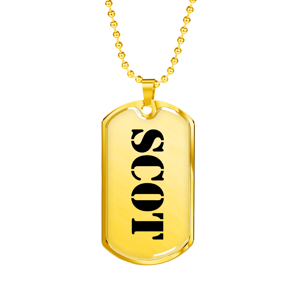 Scot - 18k Gold Finished Luxury Dog Tag Necklace