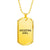 Arizona Girl - 18k Gold Finished Luxury Dog Tag Necklace
