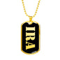 Ira v2 - 18k Gold Finished Luxury Dog Tag Necklace