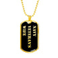 Navy Veteran's Wife v2 - 18k Gold Finished Luxury Dog Tag Necklace