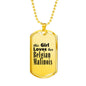 Belgian Malinois - 18k Gold Finished Luxury Dog Tag Necklace