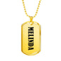 Melinda v01 - 18k Gold Finished Luxury Dog Tag Necklace