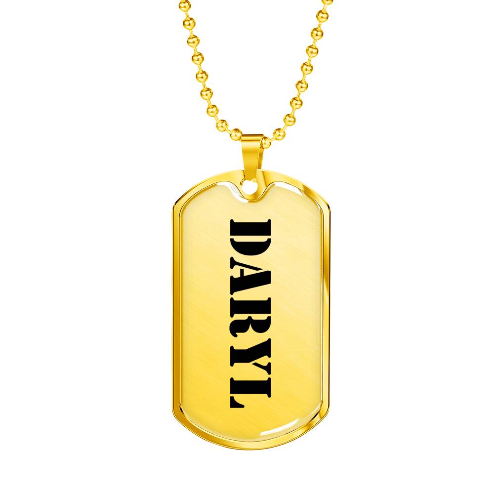 Daryl - 18k Gold Finished Luxury Dog Tag Necklace