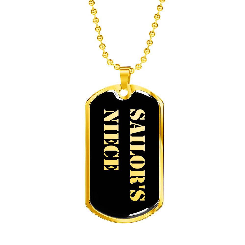 Sailor's Niece v2 - 18k Gold Finished Luxury Dog Tag Necklace