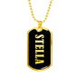 Stella v02 - 18k Gold Finished Luxury Dog Tag Necklace