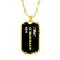 Coast Guardsman's Son v2 - 18k Gold Finished Luxury Dog Tag Necklace