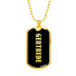 Gertrude v02 - 18k Gold Finished Luxury Dog Tag Necklace