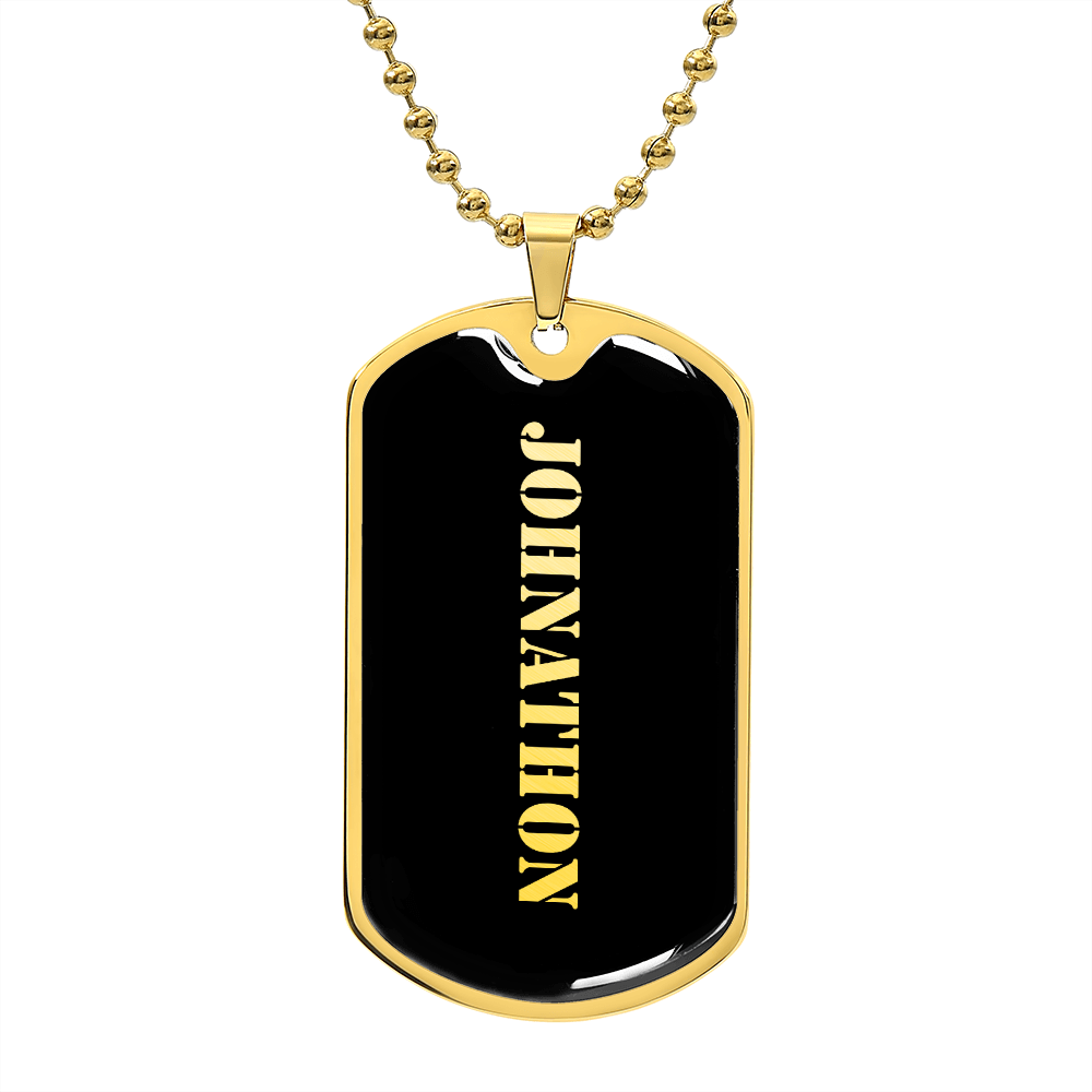 Johnathon v2 - 18k Gold Finished Luxury Dog Tag Necklace